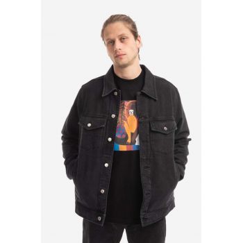 Wood Wood Ivan Denim Jacket culoarea negru, de tranziție 12235109.7051-BLACK de firma originala