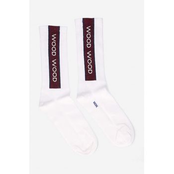 Wood Wood șosete Conor Logo Sport Socks culoarea alb 12149201.9517-WHITE