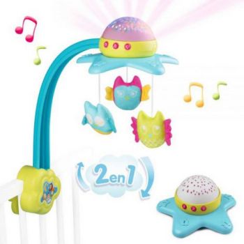 Carusel muzical Smoby Cotoons Star 2 in 1 la reducere