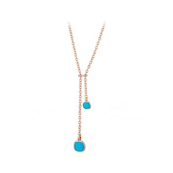 Colier placat cu aur de 14K si decorat cu cristale