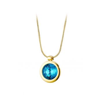 Colier placat cu aur de 14K si decorat cu zirconiu