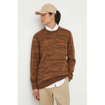 Levi's pulover de lana barbati, culoarea maro de firma original