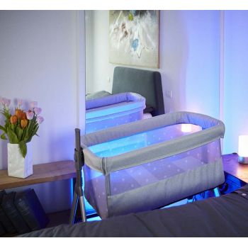 Patut Cullami co-sleeper 2 in 1 cu laterala culisanta reglabil in 8 pozitii pe inaltime Bej