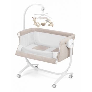 Patut Cullami co-sleeper 2 in 1 cu laterala culisanta si inaltime reglabila Gri deschis de firma original