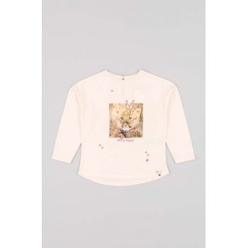 zippy longsleeve din bumbac pentru bebeluși culoarea roz ieftin