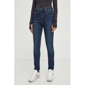 Levi's jeansi 721 HIGH RISE SKINNY femei, culoarea albastru marin