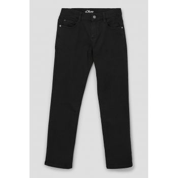 Pantaloni regular fit cu talie medie