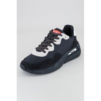Pantofi sport cu talpa wedge si garnituri din piele intoarsa Serendipity