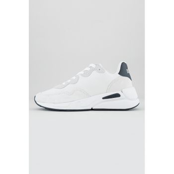 Pantofi sport cu talpa wedge si garnituri din piele intoarsa Serendipity
