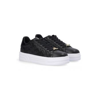 Pantofi sport de piele cu logo in relief