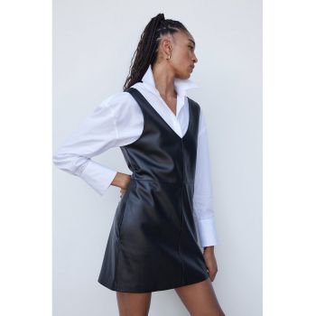 Rochie de piele ecologica Sixties