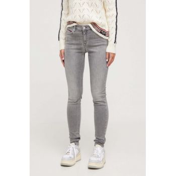 Tommy Jeans jeansi femei, culoarea gri ieftini