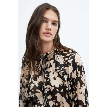 Bluza cu imprimeu floral si volane Cordoba