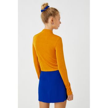 Bluza cu maneci lungi si pliuri