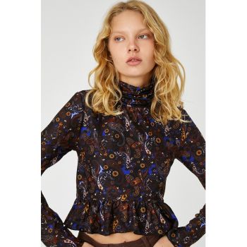 Bluza cu peplum si model paisley
