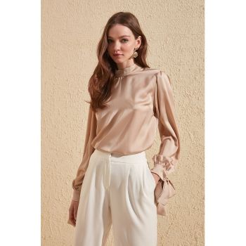 Bluza din satin cu funde