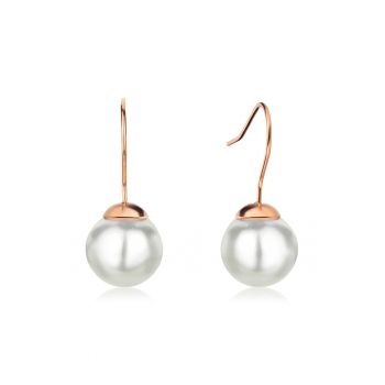 Cercei drop decorati cu perle shell