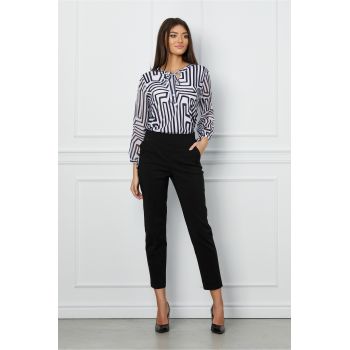 Pantaloni Patty negri cu buzunare