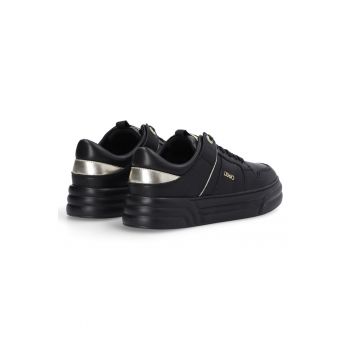 Pantofi sport de piele cu garnituri de piele ecologica