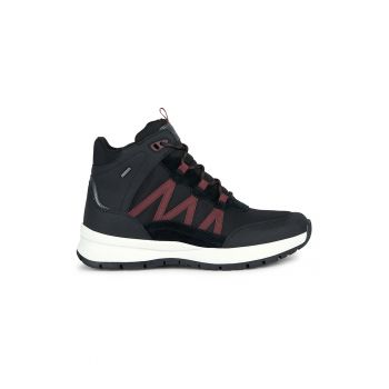 Pantofi sport mid-cut cu detalii de piele intoarsa