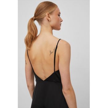Rochie midi cu aspect satinat