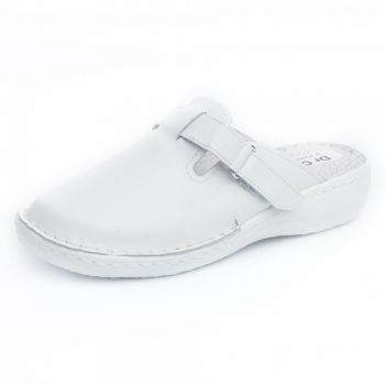 Saboti piele naturala Alice 7000 Alb