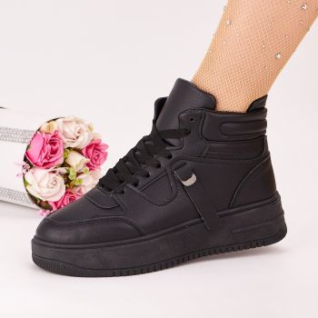 Sneakersi Dama Negri Cu Siret Tobira ieftini la reducere