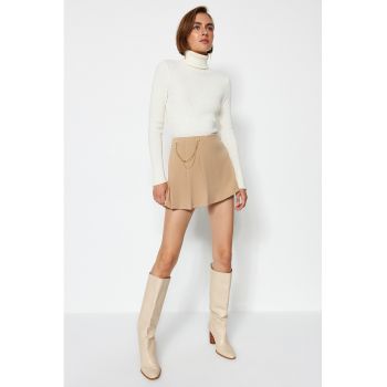 Fusta-pantalon cu pliuri frontale