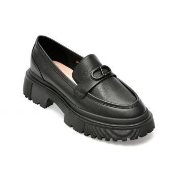 Mocasini EPICA negri, 3F2201, din piele naturala