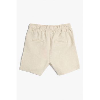 Pantaloni scurti din amestec de in