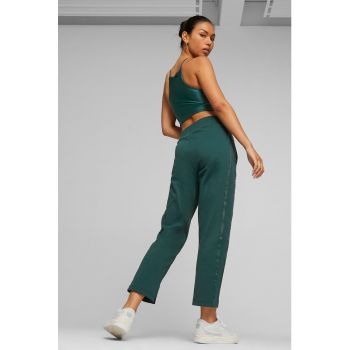 Pantaloni sport crop cu talie inalta T7