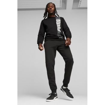 Pantaloni sport din amestec de bumbac cu imprimeu logo supradimensionat