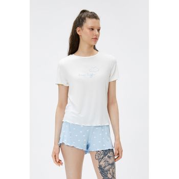 Pijama scurta cu detalii grafice