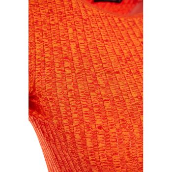 Set de pulover si fusta midi cu aspect striat - 2 piese