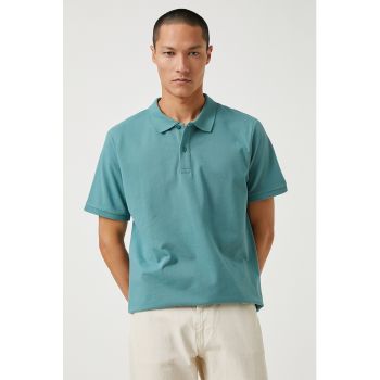 Tricou polo slim fit de bumbac