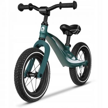 Bicicleta cu roti gonflabile, cu cadru din magneziu, fara pedale, 12 inch, Bart, Green Forest