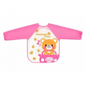 Bocioland - Baveta impermeabila, Cu maneci lungi, 40x35 cm, Bear