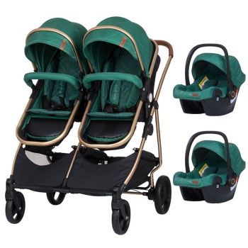 Carucior gemeni Chipolino Duo Smart 3 in 1 avocado