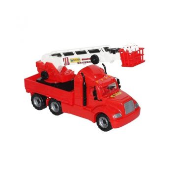 Masina de pompieri cu macara, Mike, 82x19x37 cm, Wader, 55620