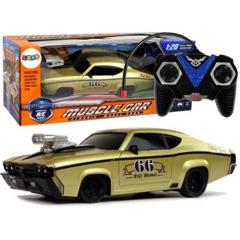 Masinuta sport RC pentru copii cu telecomanda, aurie, 1:20, 10245