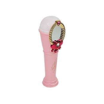 Oglinda magica karaoke roz, cu microfon si USB, pentru fetite, LeanToys, 7815