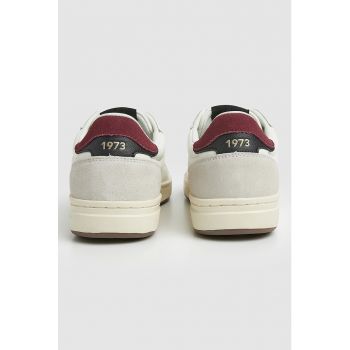 Pantofi sport de piele cu insertii de piele intoarsa