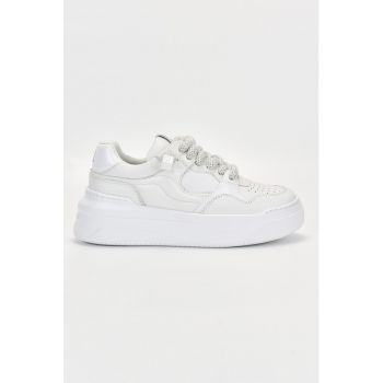 Pantofi sport de piele cu logo