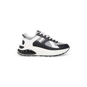 Pantofi sport de piele ecologica si material textil