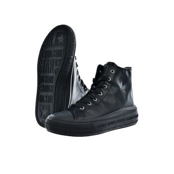 Pantofi sport mid-high de piele ecologica