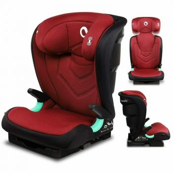 Scaun auto Neal Burgundy Spatar reglabil, Baza i-size, 15-36 Kg, cu Isofix, Rosu
