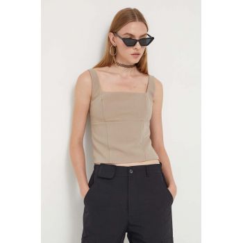 Abercrombie & Fitch top culoarea bej