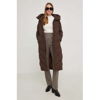 Answear Lab geaca femei, culoarea maro, de tranzitie