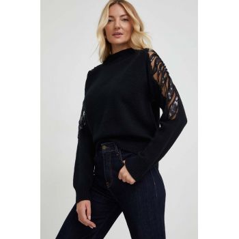 Answear Lab pulover femei, culoarea negru, cu turtleneck