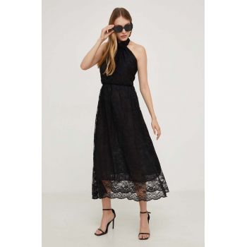 Answear Lab rochie culoarea negru, maxi, evazati